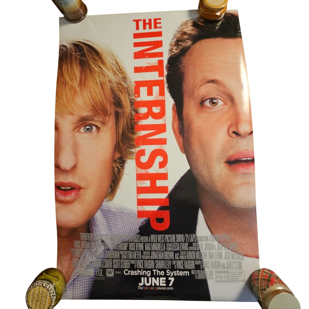 The Internship 2013 Original‎ Movie Poster 27x40 Vince Vaughn Owen Wilson D/S